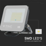 50W(4270Lm) LED prožektors, V-TAC SAMSUNG, IP65, melns, neitrāli balta gaisma 4000K
