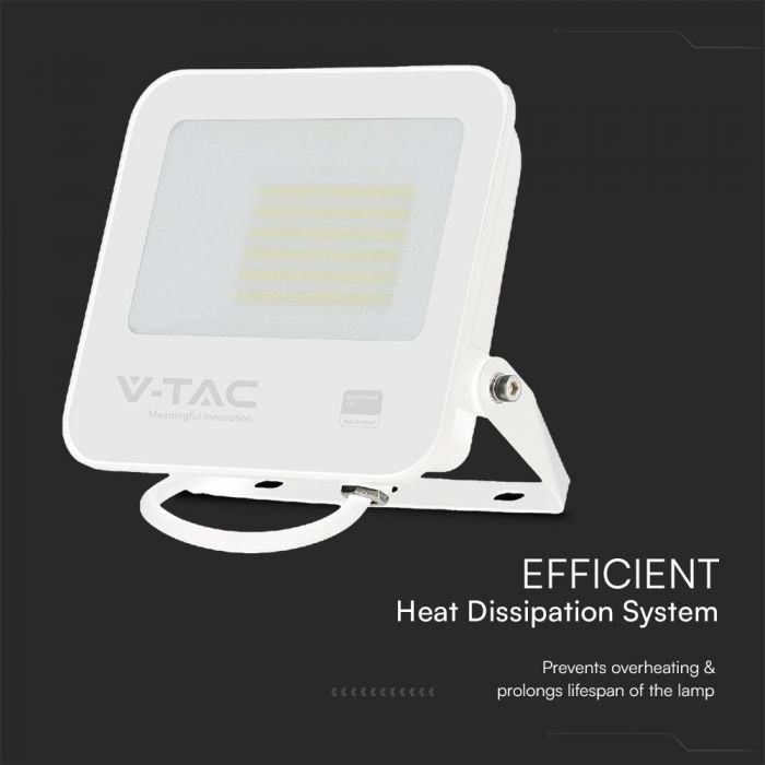 50W(4270Lm) LED floodlight, V-TAC SAMSUNG, IP65, white, cool white light 6500K
