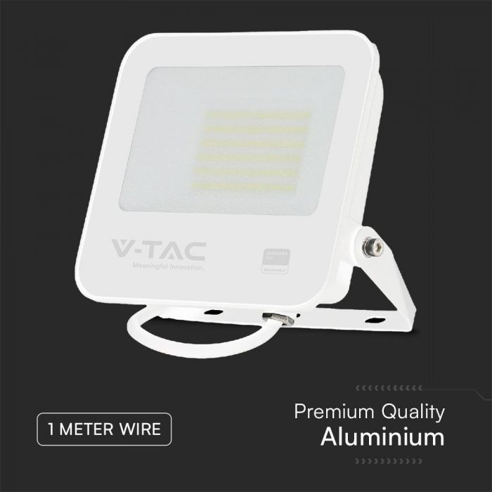 50W(4270Lm) LED floodlight, V-TAC SAMSUNG, IP65, white, cool white light 6500K