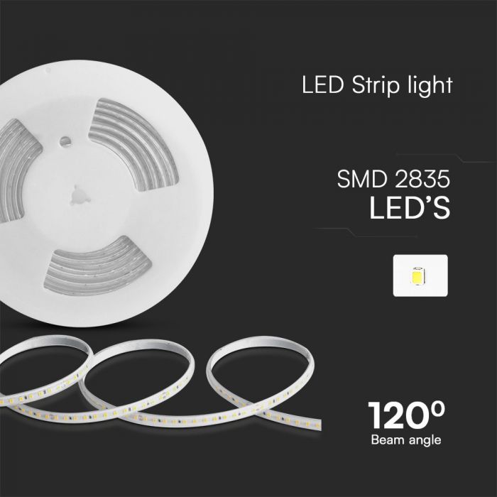 Price for 10m_10.5W(1000Lm) 220V SMD LED tape, IP65, V-TAC, red