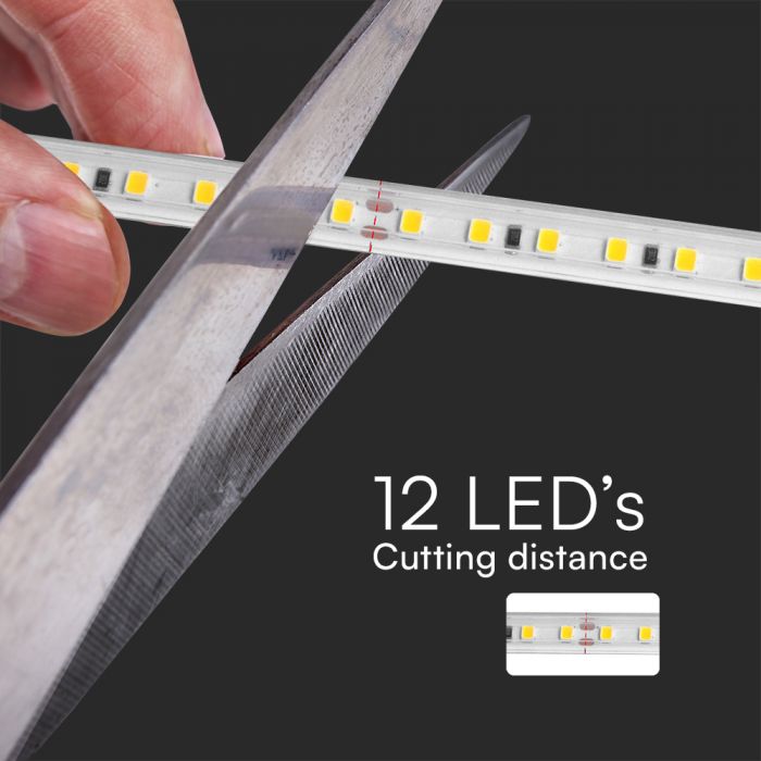 Price for 10m_10.5W(1000Lm) 220V SMD LED strip, IP65, V-TAC, warm white light 3000K