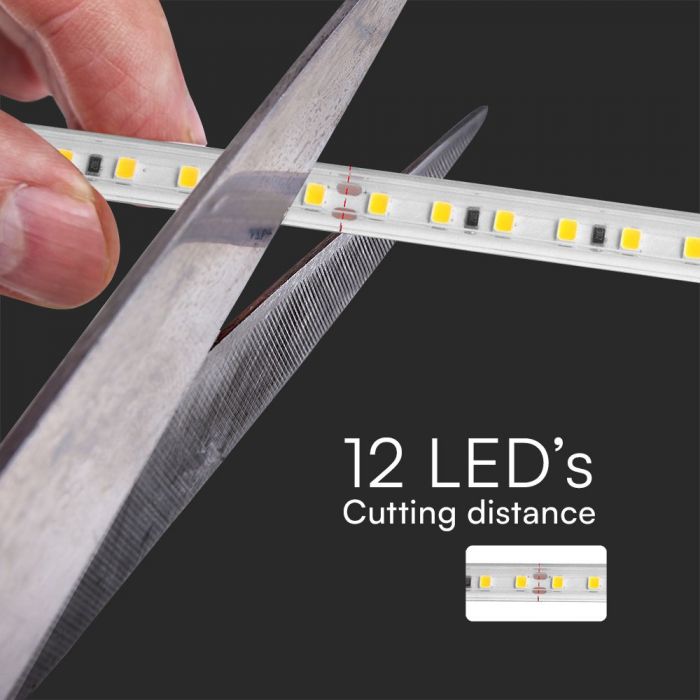 Цена на 50m_10.5W(1000Lm) 220V SMD светодиодная лента, IP65, V-TAC, красный