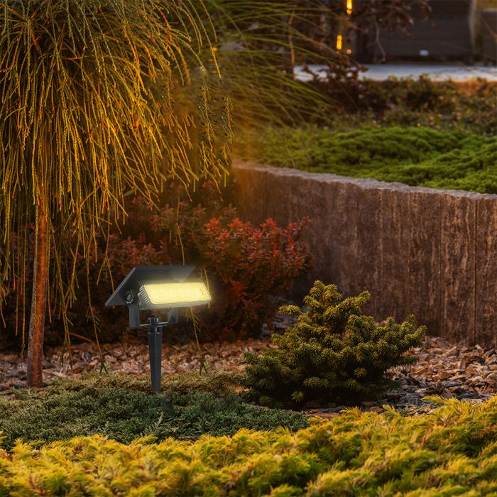 0.9W(80 Lm) LED solar luminaire, V-TAC, IP65, black, 3.7V, Li-ion 1200mAh, warm white light 3000KBattery