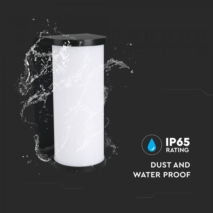 12W(1760Lm) LED Fasādes gaismeklis, V-TAC, IP65, melns, 3IN1 CCT
