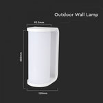 12W(1760Lm) LED Fasādes gaismeklis, V-TAC, IP65, balts, 3IN1 CCT
