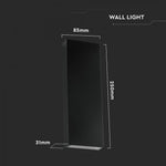 8W(1120Lm) LED Facade Luminaire, V-TAC, IP65, black, neutral white 4000K