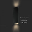 Фасадный светодиодный светильник 8W(1120Lm), V-TAC, IP65, черный, нейтральный белый 4000K