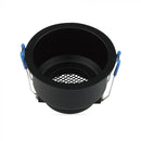 GU10 Aluminium round luminaire with deep anti-glare grille, black housing, V-TAC, IP20