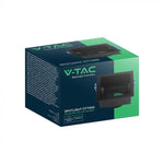 GU10 aluminium square luminaire with deep anti-glare grille, black housing, V-TAC, IP20
