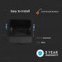 GU10 aluminium square luminaire with deep anti-glare grille, black housing, V-TAC, IP20
