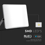 100W(8150Lm) LED prožektors, V-TAC, IP65, melns, 3IN1