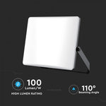 100W(8150Lm) LED prožektors, V-TAC, IP65, melns, 3IN1