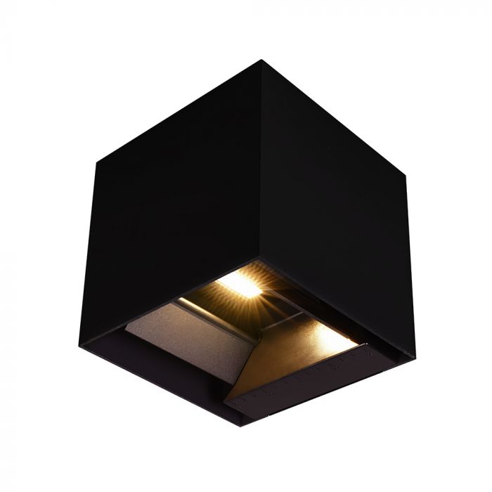9W(800Lm) LED solārais fasādes gaismeklis, V-TAC, IP65, melns, 3IN1