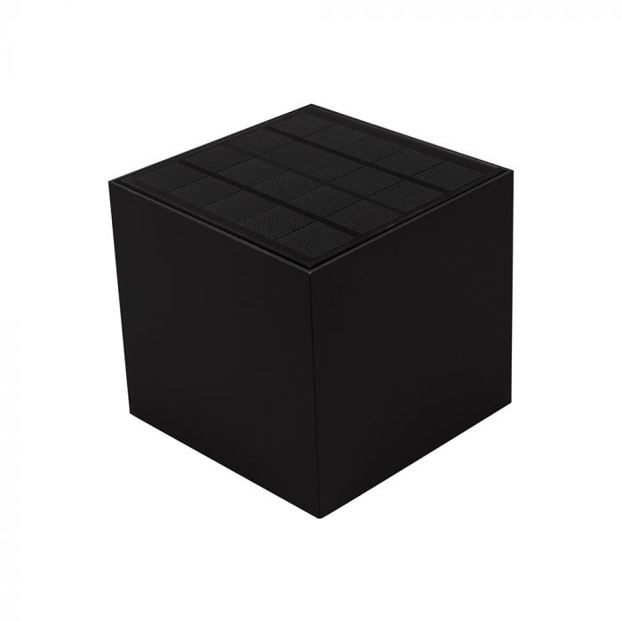 9W(800Lm) LED solārais fasādes gaismeklis, V-TAC, IP65, melns, 3IN1