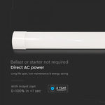 20W(2400Lm) LED Linear luminaire, 60cm, V-TAC, 3 years warranty, without plug (cable connection), cool white 6500K
