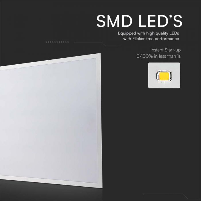 40W(4800Lm) 120LM/W Philips LED panelis, V-TAC,  600x600mm, IP20, neitrāli balta gaisma 4000K
