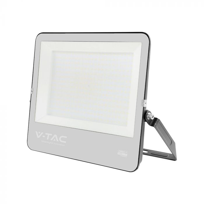 KASTE 2 gab. x 74,30€ – 300W(34440Lm) LED prožektors, SMD-CREE, 1 m kabelis, V-TAC, IP65, melns korpuss, garantija 6 gadi, neitrāli balta gaisma 4000K