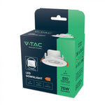 7W(510Lm) LED lae sisseehitatud valgusti, V-TAC, IP20, ümmargune, valge, 3IN1