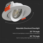 7W(510Lm) LED lae sisseehitatud valgusti, V-TAC, IP20, ümmargune, valge, 3IN1