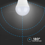 E27 6.5W(600Lm) LED Spuldze, G45, V-TAC, IP20, neitrāli balta gaisma 4000K