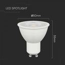 GU10 7.5W(610Lm) LED Spuldze, V-TAC, IP20, auksti balta gaisma 6500K