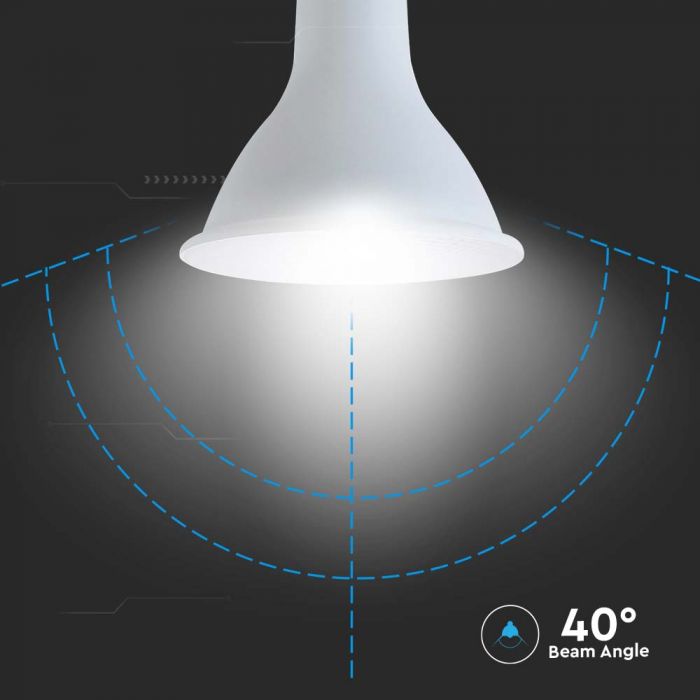 11W(800Lm) LED PAR30 spuldze, V-TAC VT-230, E27, SMD, IP20, 40°, silti balta gaisma 3000K