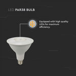 E27 12.8W(930Lm) LED Spuldze, PAR38, V-TAC, IP20, silti balta gaisma 3000K