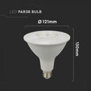 E27 12.8W(930Lm) LED-pirn, PAR38, V-TAC, IP20, jaheda valge 6500K