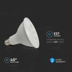 E27 12.8W(930Lm) LED Spuldze,  PAR38, V-TAC, IP20, auksti balta gaisma 6500K