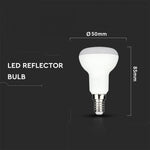 E14 4.8W(470Lm) LED Spuldze, R50, V-TAC, IP20, neitrāli balta gaisma 4000K