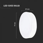 GX53 6.4W(560Lm) LED spuldze, V-TAC, IP20, GX53, silti balta gaisma 3000K