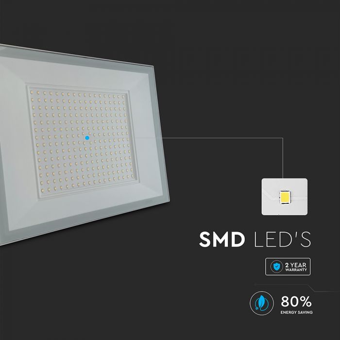 200W(19200Lm) LED prožektors, V-TAC, IP65, balts, neitrāli balta gaisma 4000K