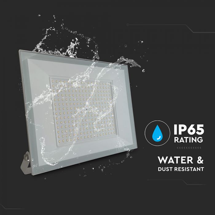 200W(19200Lm) LED prožektors, V-TAC, IP65, balts, neitrāli balta gaisma 4000K