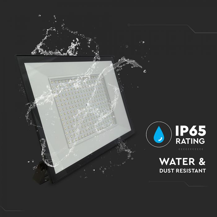 200W (19200Lm) LED-valgusti, V-TAC, IP65, must, neutraalne valge valgus 4000K