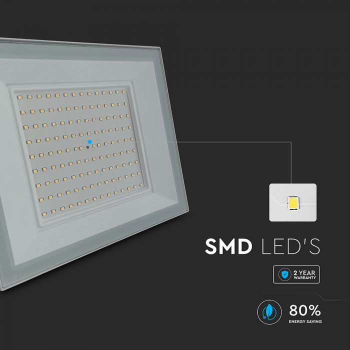 100W (9500Lm) LED-valgusti, V-TAC, IP65, valge, neutraalne valge valgus 4000K