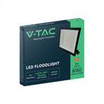 100W(8150Lm) LED prožektors, V-TAC, IP65, melns, neitrāli balta gaisma 4000K
