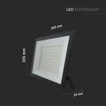 100W(8150Lm) LED prožektors, V-TAC, IP65, melns, neitrāli balta gaisma 4000K