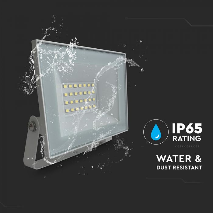 20W (1760Lm) LED-valgusti ilma liikumisandurita, V-TAC, IP65, valge, neutraalne valge valgus 4000K