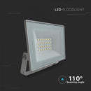 20W(1760Lm) LED prožektors bez kustību sensora, V-TAC, IP65, balts, neitrāli balta gaisma 4000K