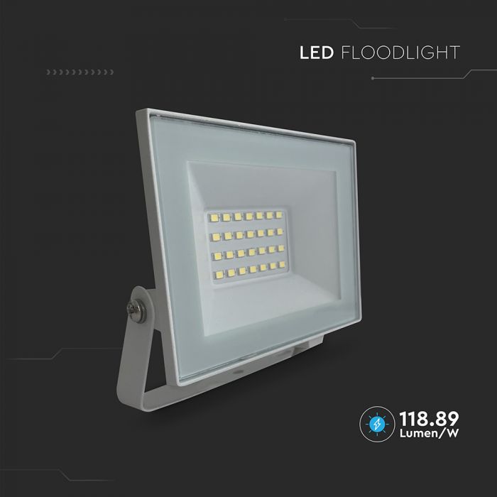 20W (1760Lm) LED-valgusti ilma liikumisandurita, V-TAC, IP65, valge, neutraalne valge valgus 4000K