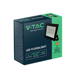 20W(1760Lm) LED prožektors bez kustību sensora, V-AC, IP65, melns, neitrāli balta gaisma 4000K