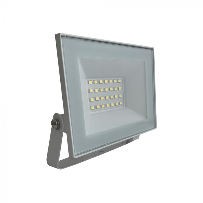 KASTE 60 gab. x 3,41€ – 20W(1760Lm) LED prožektors bez kustību sensora, V-TAC, IP65, balts, auksti balta gaisma 6500K
