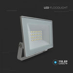 KASTE 60 gab. x 3,41€ – 20W(1760Lm) LED prožektors bez kustību sensora, V-TAC, IP65, balts, auksti balta gaisma 6500K