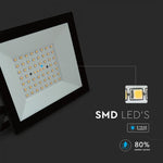 50W(4700Lm) LED prožektors bez kustību sensora, V-TAC, IP65, neitrāli balta gaisma 4000K