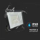 50W(4700Lm) LED prožektors bez kustību sensora, V-TAC, IP65, auksti balta gaisma 6500K