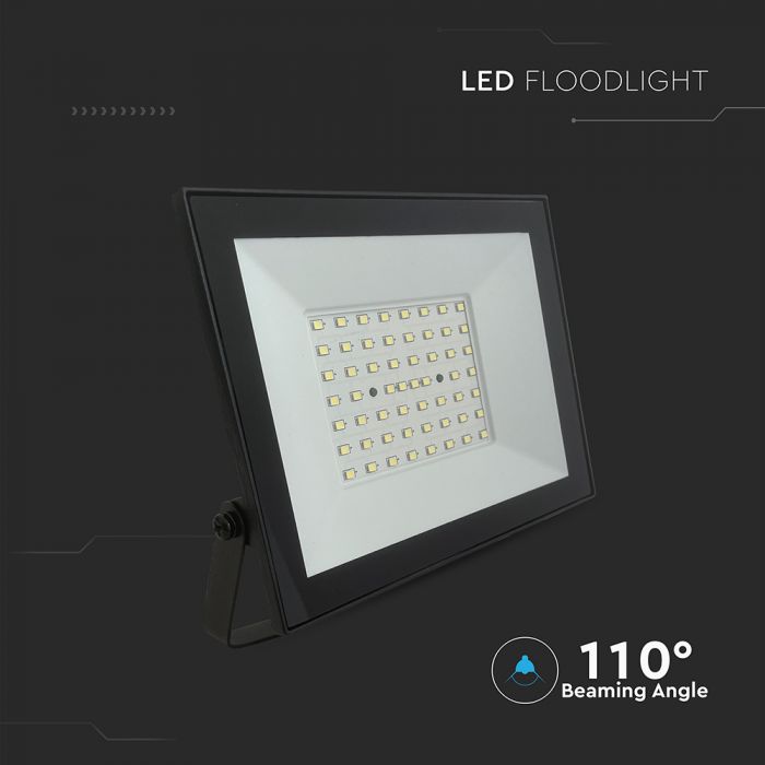 50W(4700Lm) LED prožektors bez kustību sensora, V-TAC, IP65, auksti balta gaisma 6500K
