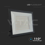 100W(9500Lm) LED prožektors bez kustību sensora, V-TAC, IP65, melns, silti balta gaisma 3000K
