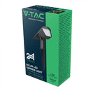 1.3W(100Lm) LED solārais dārza gaismeklis, V-TAC, IP65, melns, 2IN1