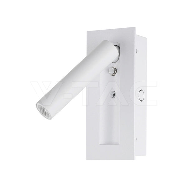 2W(76Lm) LED nakts gaismeklis, V-TAC, IP20, silti balta gaisma 3000K