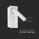 2W(76Lm) LED nakts gaismeklis, V-TAC, IP20, silti balta gaisma 3000K